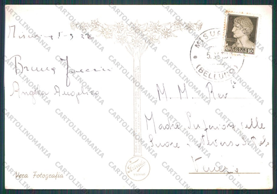 Belluno Auronzo di Cadore Misurina Tre Cime di Lavredo Foto FG cartolina VK2949 – retro