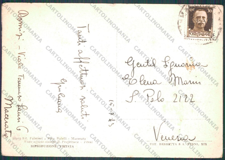 Macerata Città FG cartolina VK2951 – retro