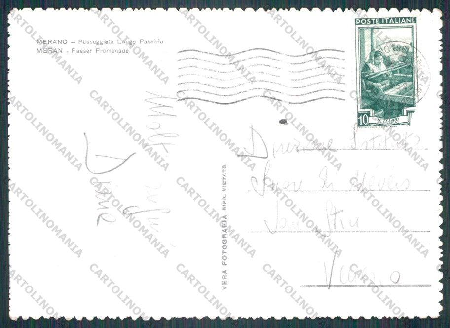 Bolzano Merano Foto FG cartolina VK2955 – retro