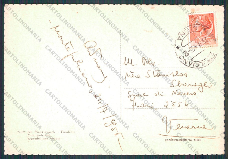 Siena Montepulciano Tempio San Biagio FG cartolina VK2963 – retro