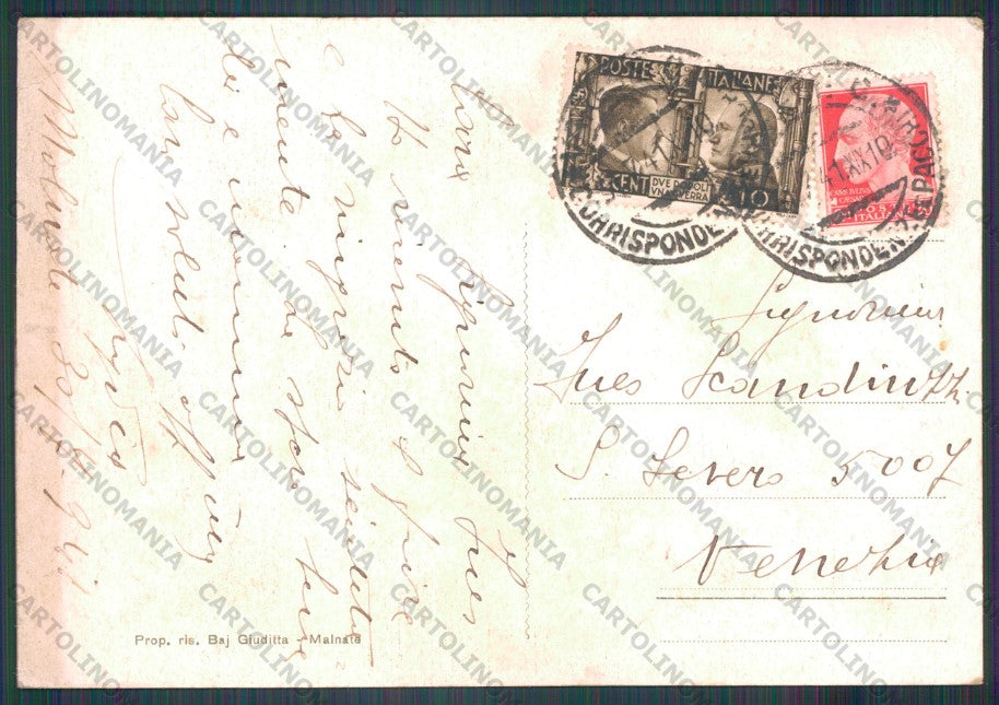 Varese Malnate PIEGHINE FG cartolina VK2969 – retro