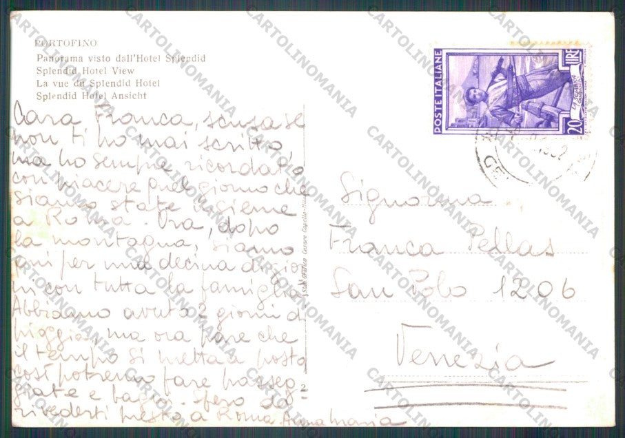 Genova Portofino Foto FG cartolina VK2981 – retro