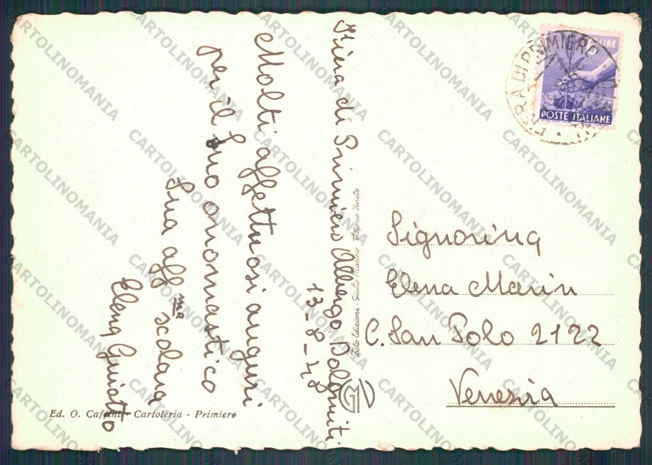 Trento Primiero Sass Maor FG cartolina VK2987 – retro
