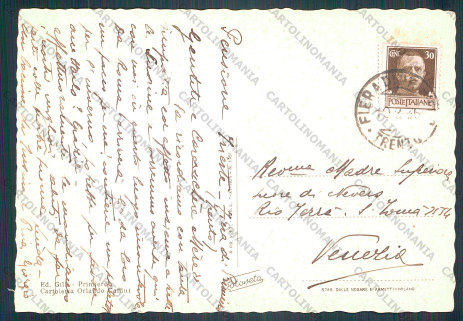 Trento Primiero Cime Canali FG cartolina VK2991 – retro