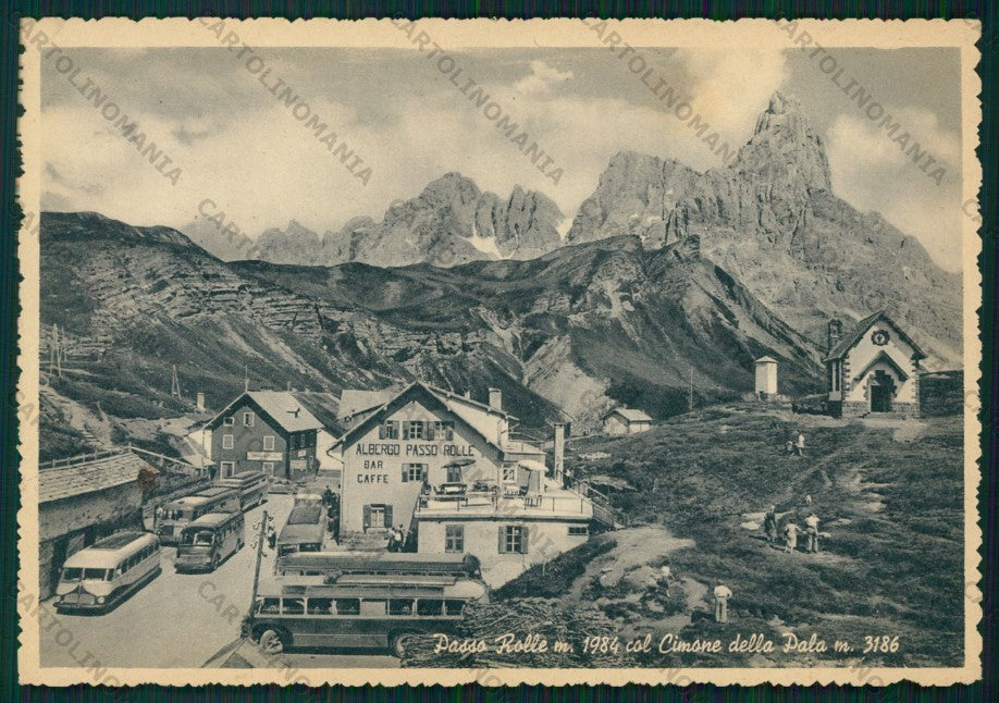 Trento Primiero Passo Rolle Cimone Pala PIEGHINE STRAPPINO FG cartolina VK2999 – fronte