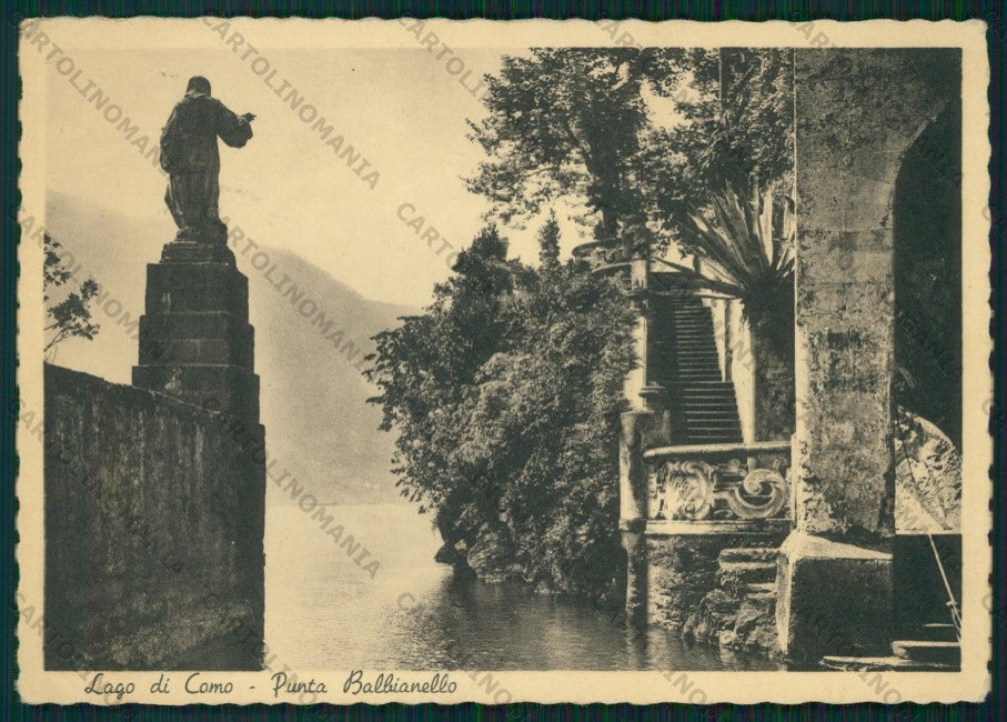 Como Lenno Lago di Como Punta Balbianello PIEGHINA FG cartolina VK3016 – fronte