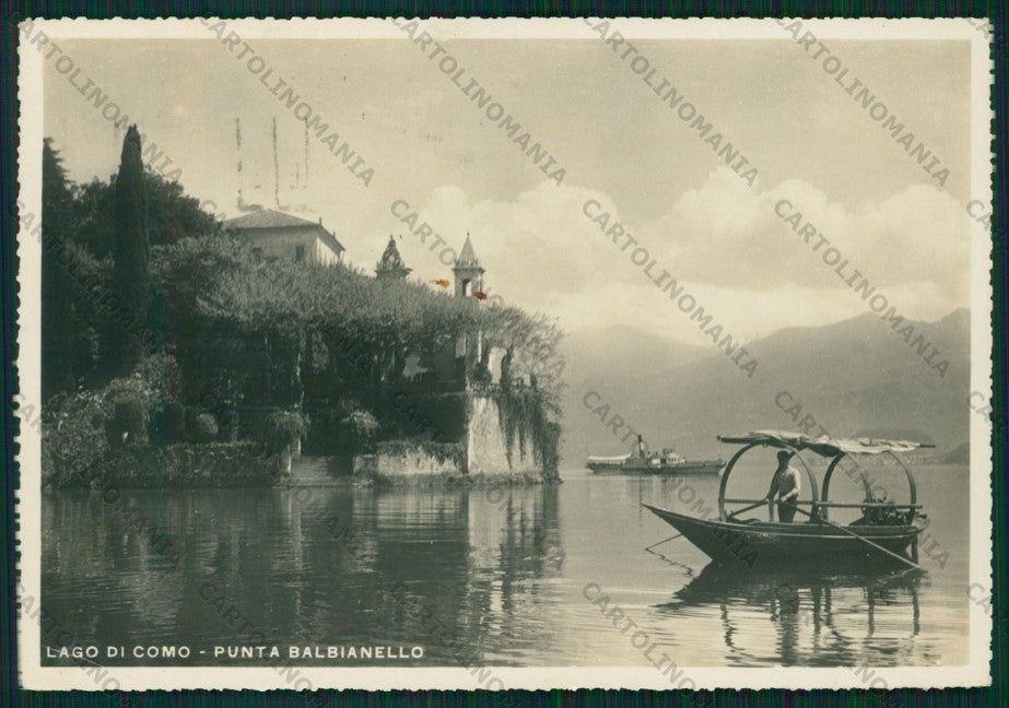 Como Lenno Lago di Como Balbianello Battello PIEGHINA Foto FG cartolina VK3017 – fronte