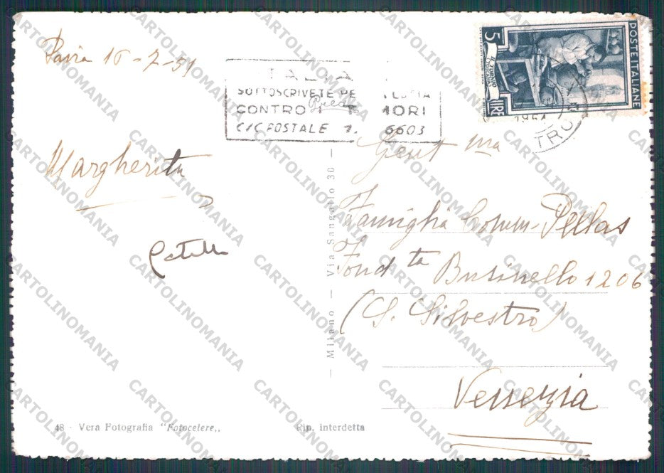 Pavia Certosa di PIEGHINA Foto FG cartolina VK3023 – retro