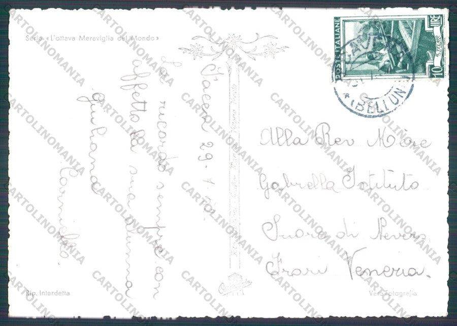 Belluno Pedavena Facen Marmolada Ghiacciaio Foto FG cartolina VK3030 – retro