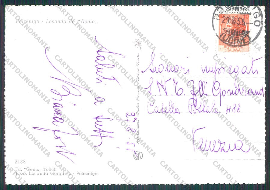 Pordenone Polcenigo STRAPPO Foto FG cartolina VK3042 – retro