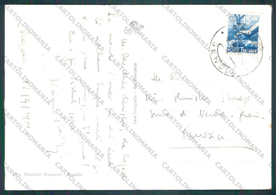 Genova Rapallo PIEGHINE Foto FG cartolina VK3076 – retro
