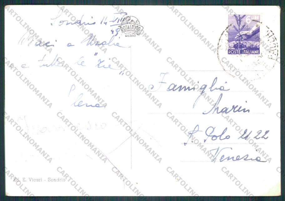 Sondrio Città Preventorio Bambini Foto FG cartolina VK3103 – retro