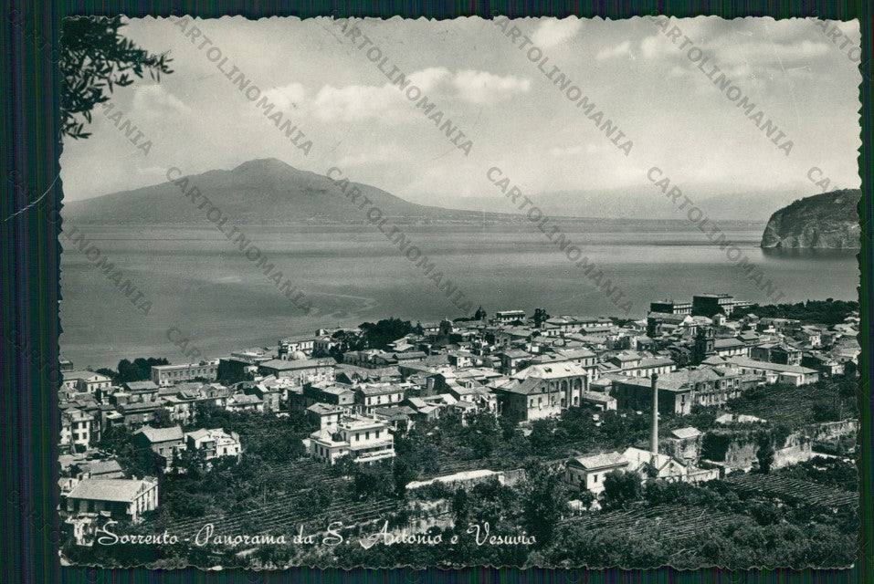 Napoli Sorrento Sant'Antonio Vesuvio PIEGHINA Foto FG cartolina VK3127 – fronte