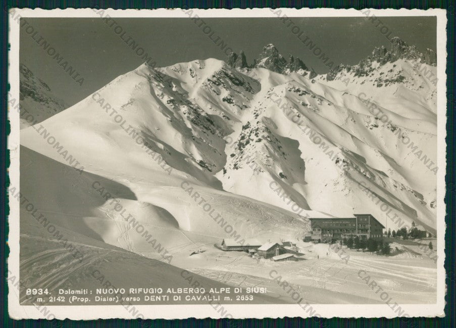 Bolzano Castelrotto Rifugio Nevicata STRAPPINO PIEGHINA Foto FG cartolina VK3131 – fronte