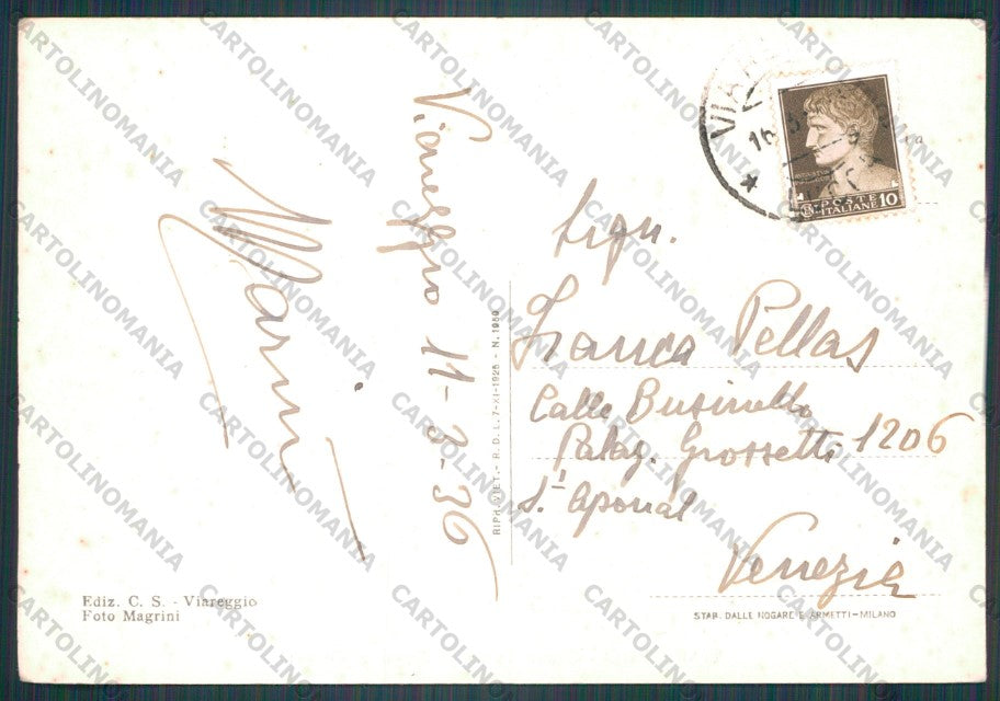 Lucca Viareggio PIEGHINA FG cartolina VK3178 – retro