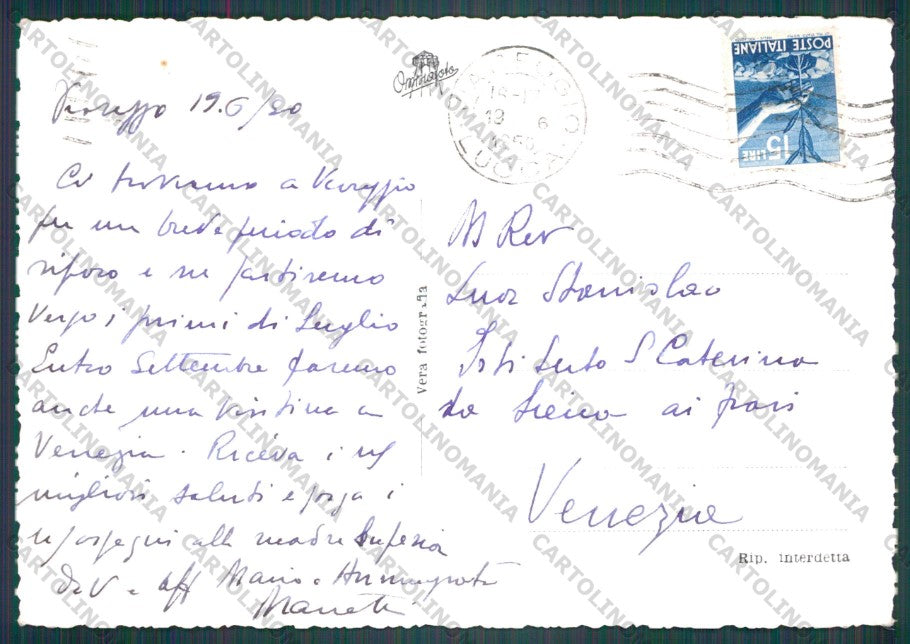 Lucca Viareggio Molo Barche Foto FG cartolina VK3182 – retro