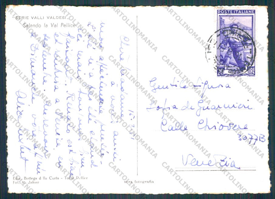 Torino Valle Pellice Foto FG cartolina VK3190 – retro