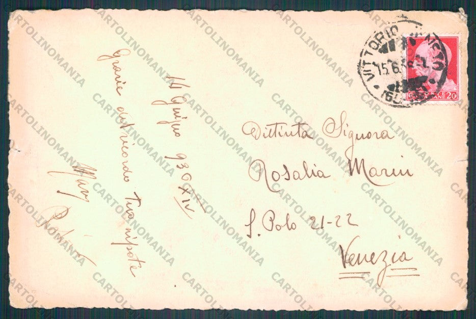 Treviso Vittorio Veneto STRAPPINI PIEGHE Foto FG cartolina VK3191 – retro