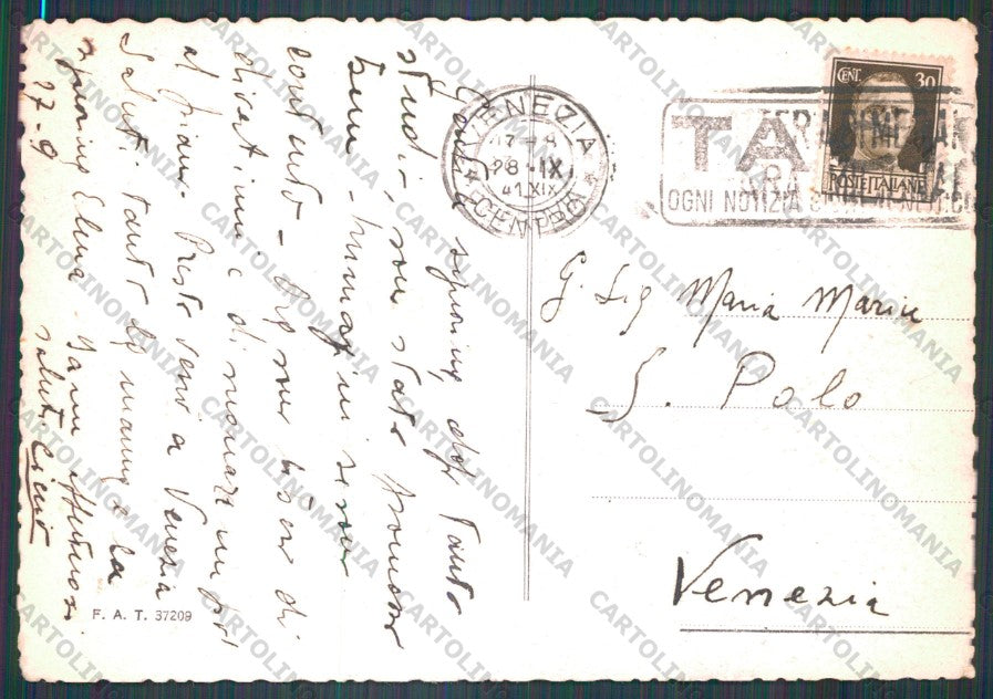Trento Città PIEGHINA FG cartolina VK3200 – retro