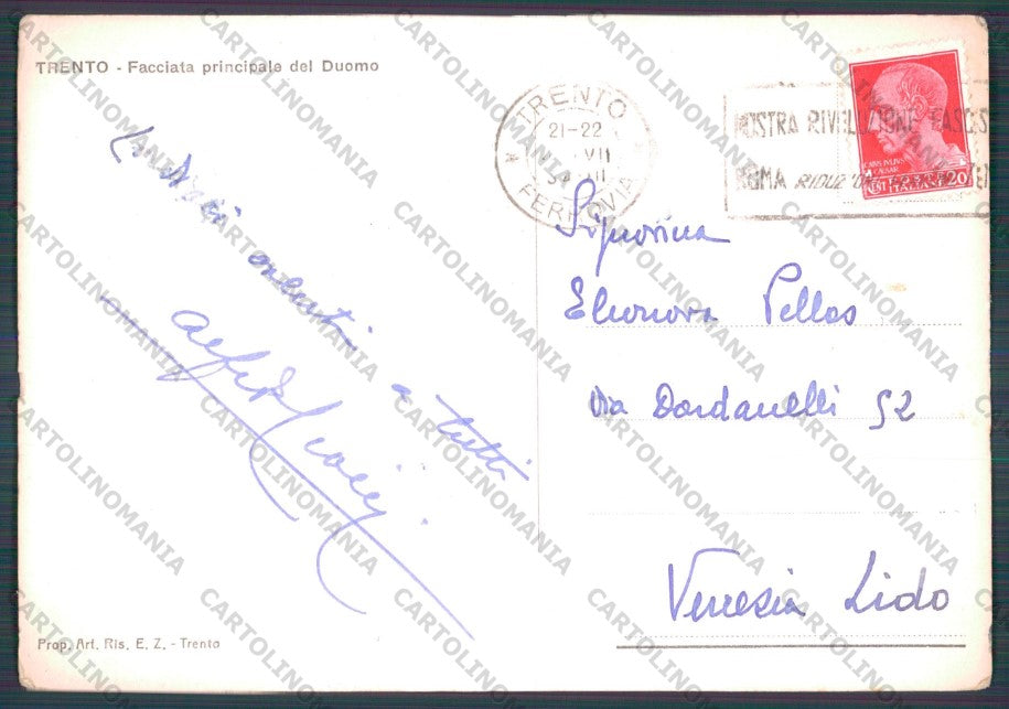 Trento Città Duomo PIEGHINE Foto FG cartolina VK3203 – retro