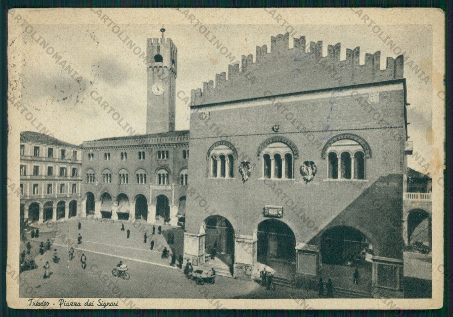 Treviso Città Piazza dei Signori STRAPPINO PIEGHINE FG cartolina VK3210 – fronte