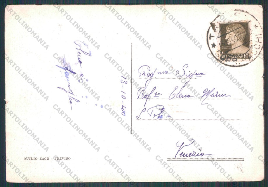 Treviso Città Piazza dei Signori STRAPPINO PIEGHINE FG cartolina VK3210 – retro