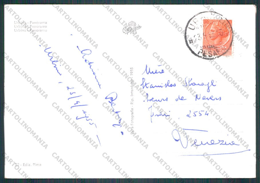 Pesaro Urbino PIEGHINE Foto FG cartolina VK3252 – retro