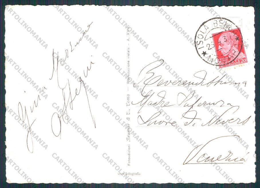 Verbania Stresa Isole Borromee Lago Maggiore Foto FG cartolina VK3253 – retro