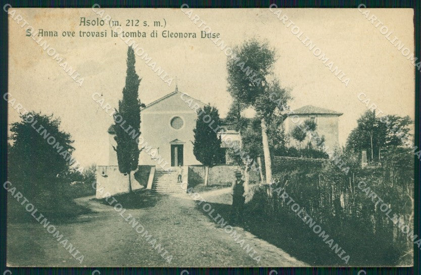 Treviso Asolo Sant'Anna Tomba Eleonora Duse cartolina VK3257 – fronte