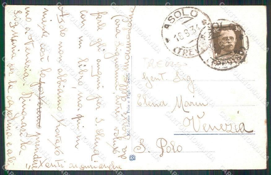 Treviso Asolo Villino Severa cartolina VK3260 – retro