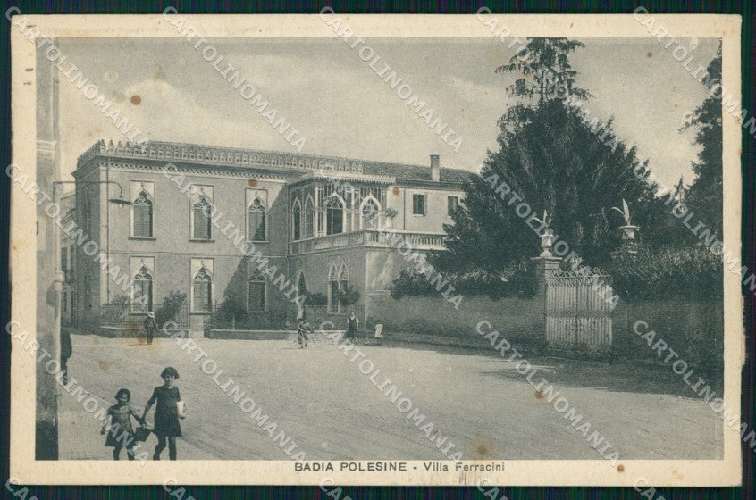 Rovigo Badia Polesine Villa Ferracini MACCHIE cartolina VK3283 – fronte