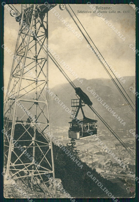 Bolzano città Teleferica Monte Colle PIEGHINA COLLA cartolina VK3286 – fronte