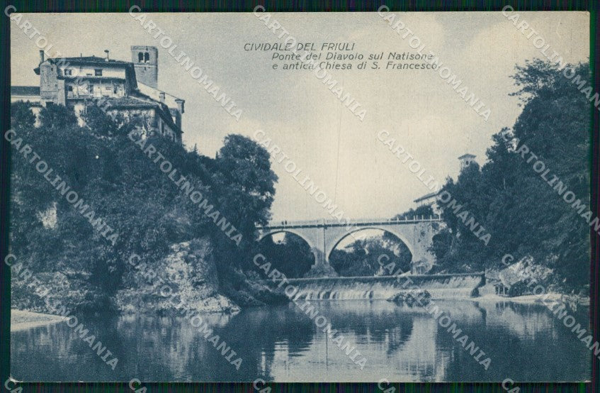 Udine Cividale Ponte del Diavolo Chiesa San Francesco cartolina VK3295 – fronte