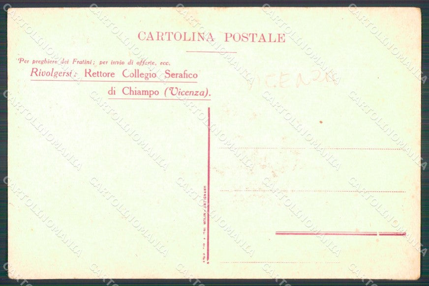 Vicenza Chiampo Fratini di San Francesco cartolina VK3351 – retro