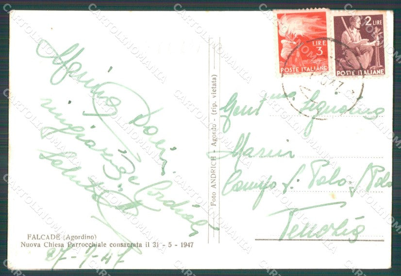 Belluno Falcade Agordino Foto cartolina VK3380 – retro