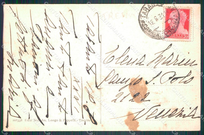 Treviso Istrana Villa Moretti Adimari cartolina VK3387 – retro