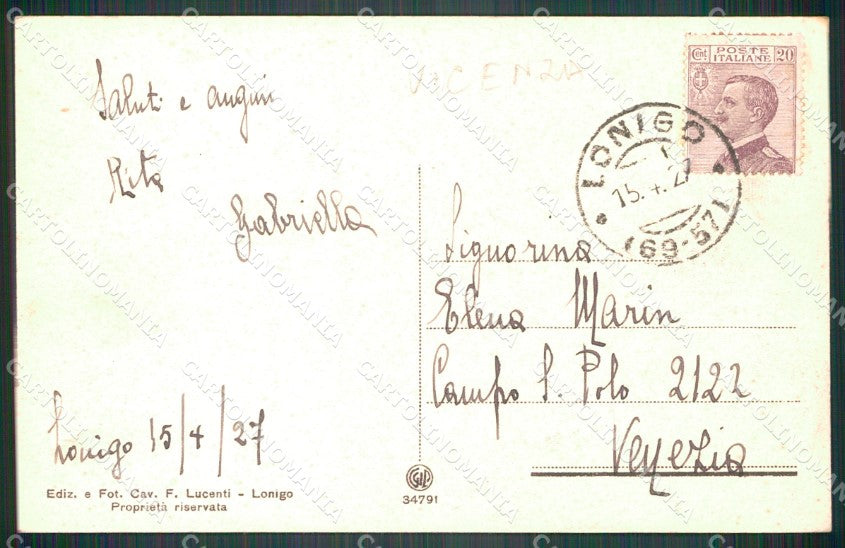Vicenza Lonigo San Fermo Portineria Giovanelli cartolina VK3399 – retro