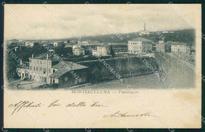 Treviso Montebelluna PIEGA cartolina VK3416 – fronte
