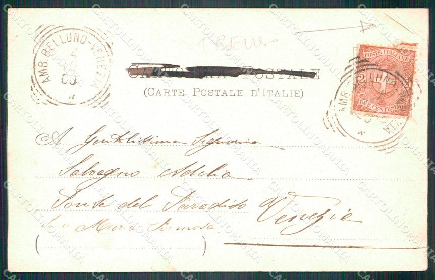 Treviso Montebelluna PIEGA cartolina VK3416 – retro