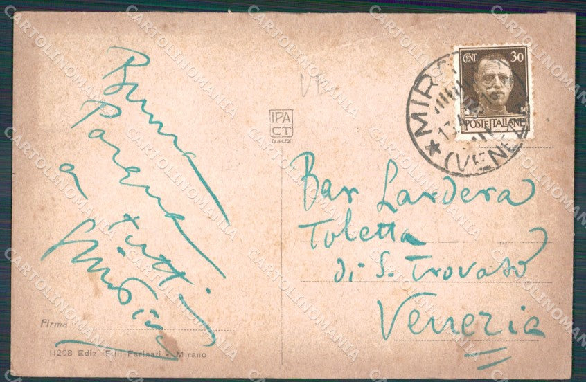 Venezia Mirano Via Barche cartolina VK3427 – retro