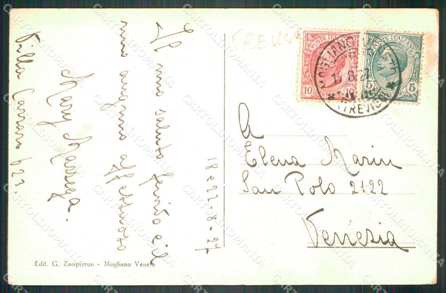 Treviso Mogliano Veneto Villa Stucchi cartolina VK3430 – retro