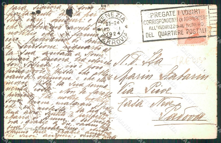 Treviso Mogliano Veneto Marocco Villa Volpi MACCHIE cartolina VK3433 – retro
