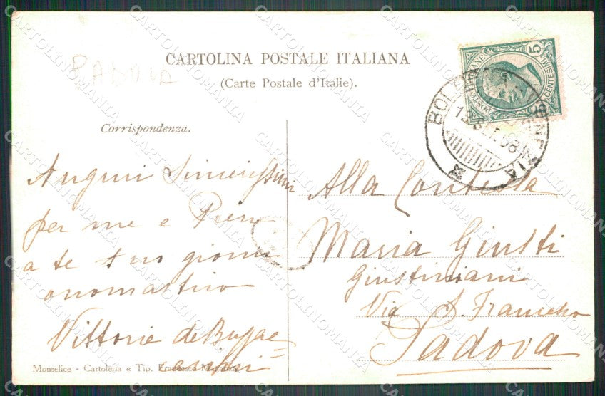 Padova Monselice Panorama cartolina VK3445 – retro
