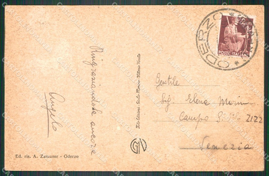 Treviso Oderzo Palazzo Littorio cartolina VK3467 – retro