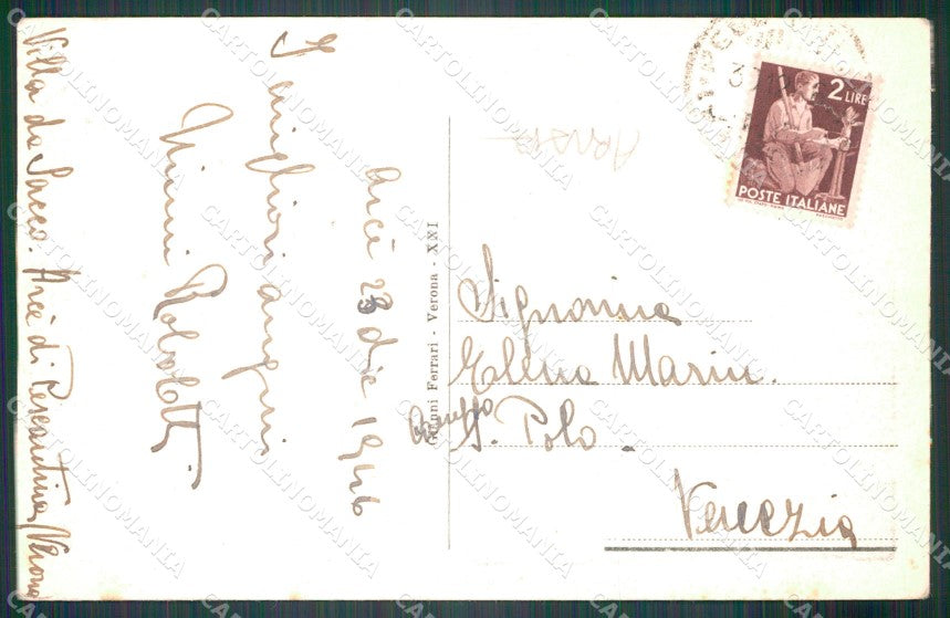 Verona Pescantina Panorama ABRASA cartolina VK3492 – retro