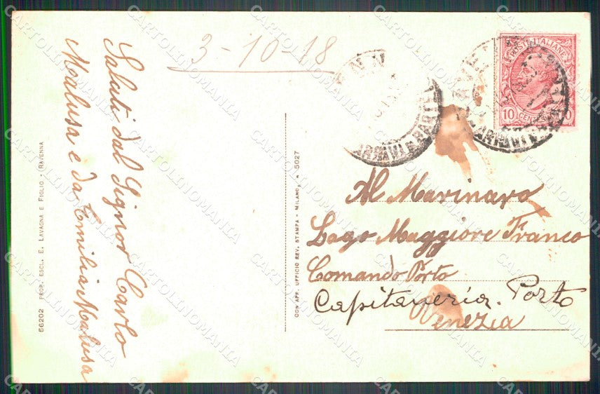 Ravenna città Piazza Anita Garibaldi cartolina VK3529 – retro