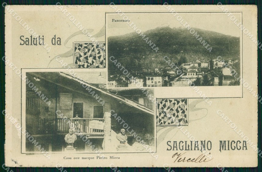 Biella Sagliano Micca Saluti da cartolina VK3545 – fronte