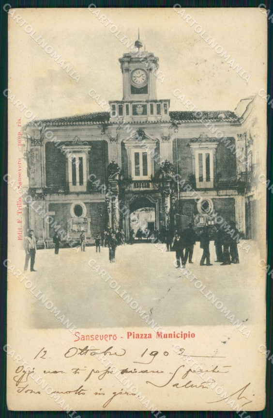 Foggia San Severo Piazza Municipio cartolina VK3560 – fronte