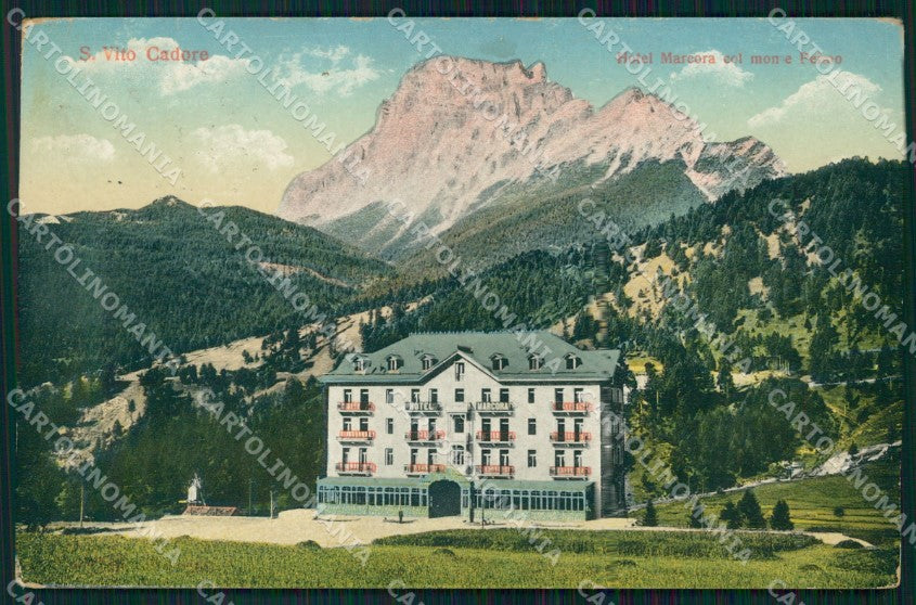 Belluno San Vito di Cadore Monte Pelmo PIEGHINA cartolina VK3574 – fronte