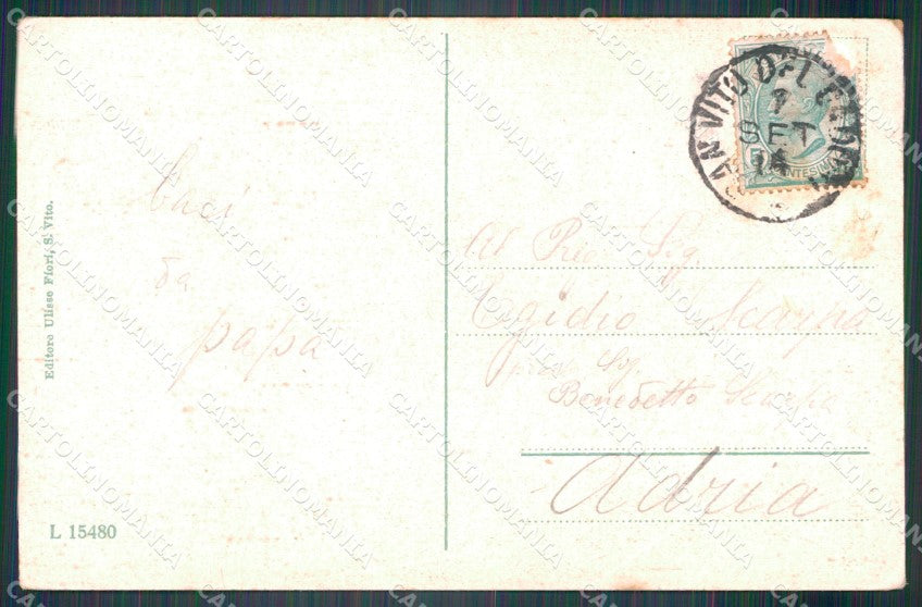 Belluno San Vito di Cadore Monte Pelmo PIEGHINA cartolina VK3574 – retro
